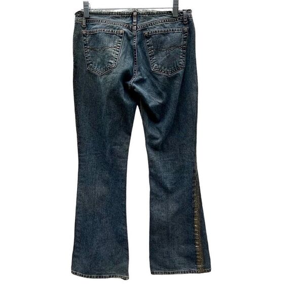 Paris Blues Originals Women's Size 4 Flare Wide Leg Frayed Waist Denim Jeans - Picture 5 of 8